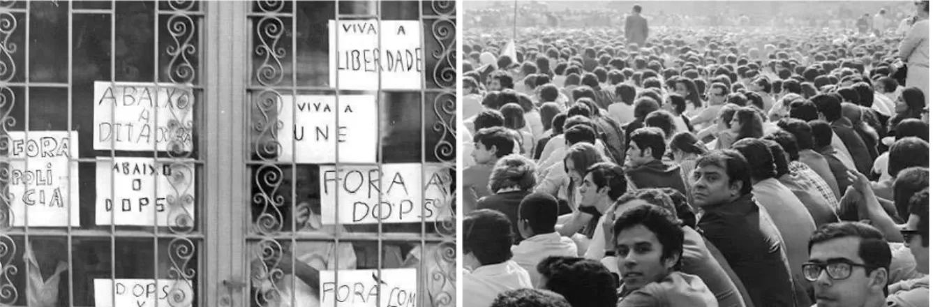 Foto 1  1 : Protesto contra a ditadura militar.   