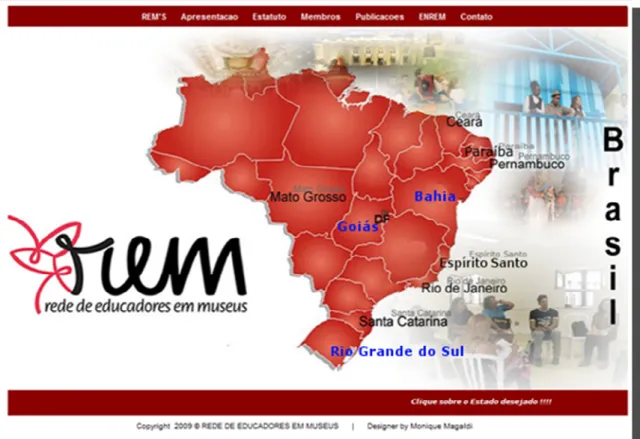 Figura 10 - Mapa exibindo o panorama das REMs, no Brasil (Atualização nossa). Fonte : http://www.rem.org.br/
