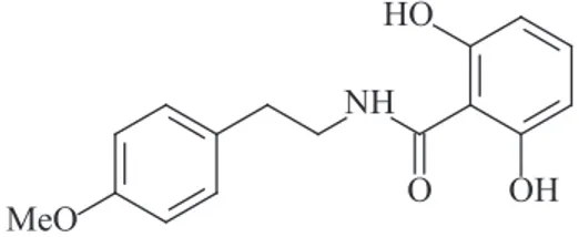 Figure 1 The image depicts the chemical structure of Riparin III, an alcamide isolated from the Aniba riparia plant [21].