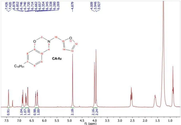 Figure 15 -  1 H NMR spectrum CA-fu 