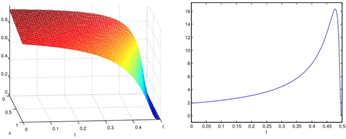 Figura 2.1: The functions ρ −1 and ρ −1 1 (0, ·) for β 00 = 0.1, K 2 = 1.4β 00 and K 1 = 0.5.