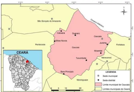 Figura 1 – Localização da área do Município de Caucaia. 