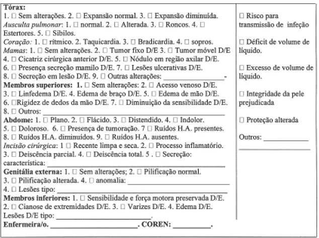 Figura 1 - Diagnósticos de enfermagem identificados com freqüência de 70,0% a 100,0% em mulheres atendidas