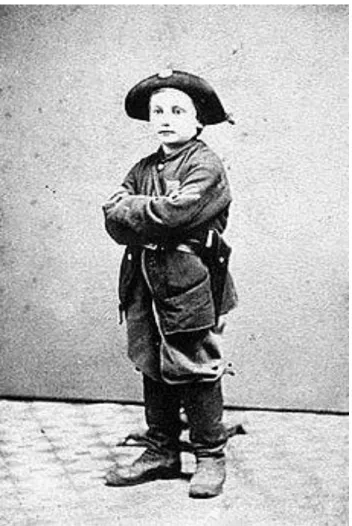 Foto  1  –   Criança-soldado  durante  a  Guerra  Civil  Americana (1861-1865). 