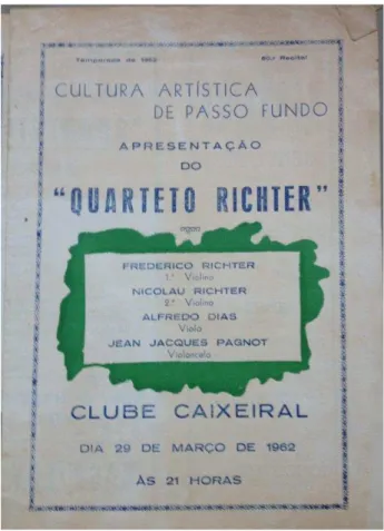 Figura 4 - Programa do Quarteto Richter I  –  29/05/1962 (idem) 