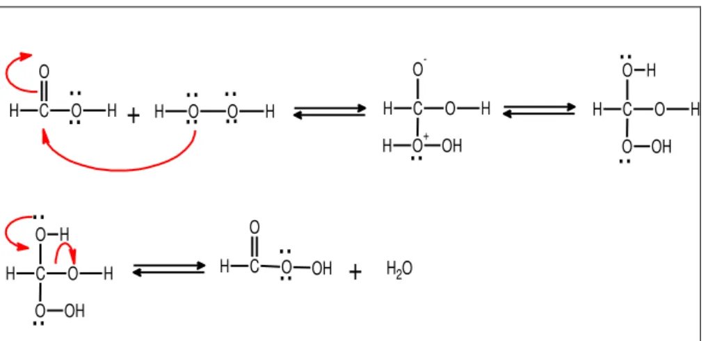 Figura 8  – Mecanismo de formação de perácido utilizando o ácido fórmico.  
