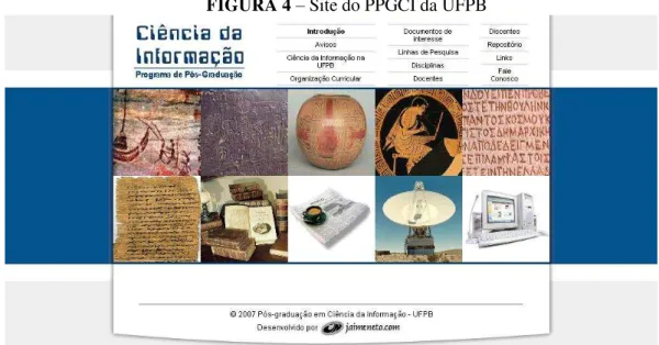 FIGURA 4  –  Site do PPGCI da UFPB 