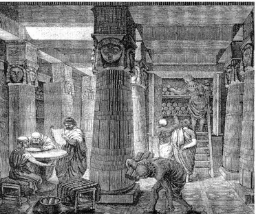 FIGURA 1 – O interior da antiga Biblioteca de Alexandria 