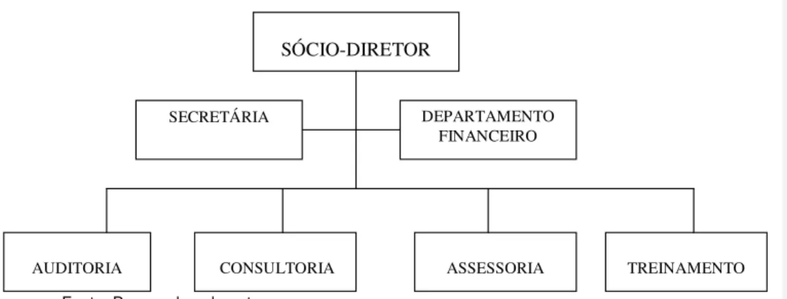 Figura 1 Organograma de uma empresa de auditoria 