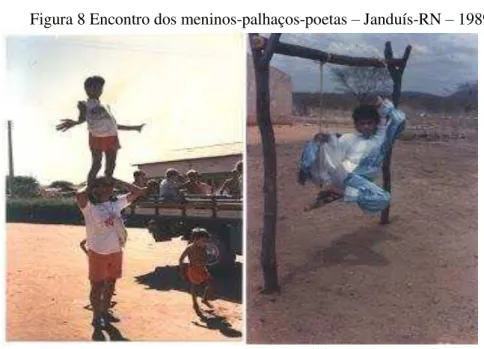 Figura 8 Encontro dos meninos-palhaços-poetas  –  Janduís-RN  –  1989. 