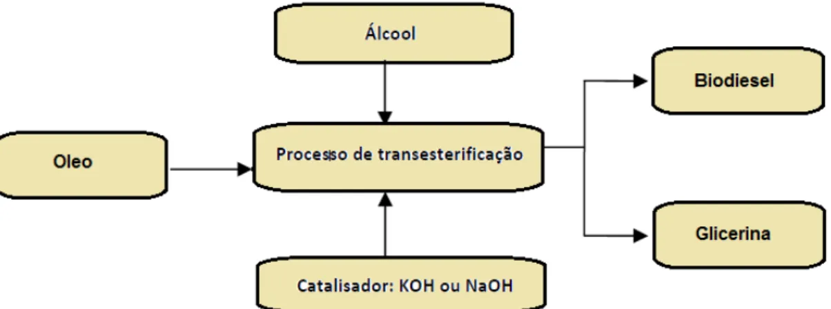 Figura 7: Reação de transesterificação  Fonte: Elaboração Própria 