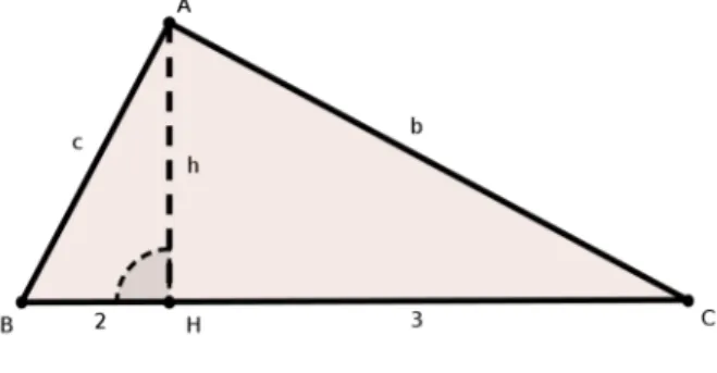 Figura 1.5: Triângulo do Exemplo 1.1.