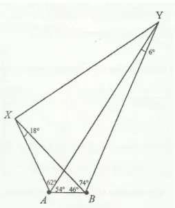 Figura 1.34: Triângulos ABX e ABY.