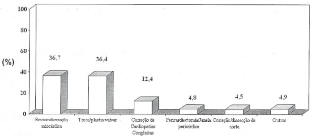 Fig. 1 - Perfil de cirurgias no serviço entre maio/2007 a junho/2009
