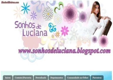Figura 1. Blog fake da personagem Luciana(novela Viver a Vida). 