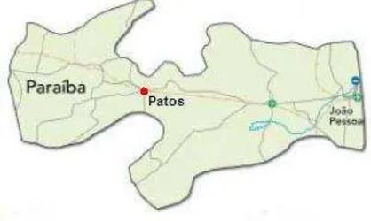 Figura 10  —  Localização do APL de Patos no estado da Paraíba 