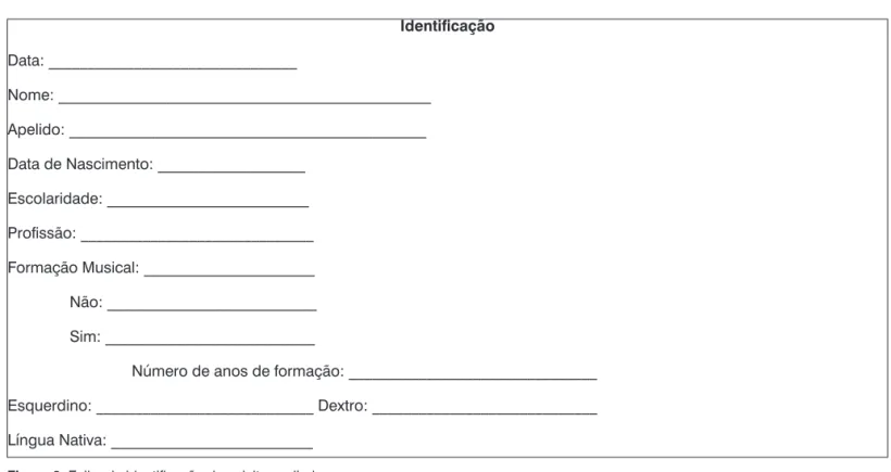 Figura 2.  Instruções prestadas para a realização dos testes.