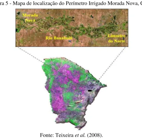 Figura 5 - Mapa de localização do Perímetro Irrigado Morada Nova, Ceará 
