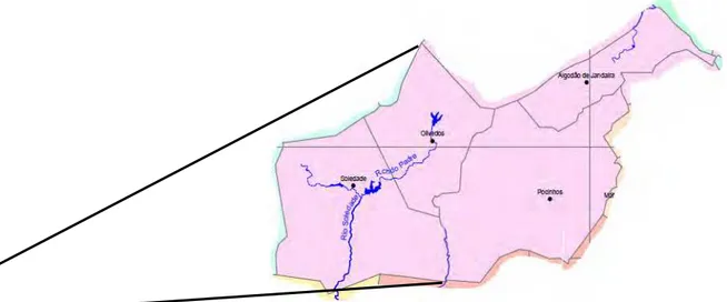 Figura 2 - Localização do Curimataú Ocidental  Fonte: AESA, 2010. Adaptação Rosivaldo Sá, 2010.