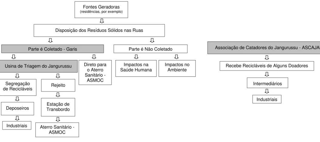 Figura 9 - Representação da Cadeia Produtiva dos RSD de FortalezaFontes Geradoras 