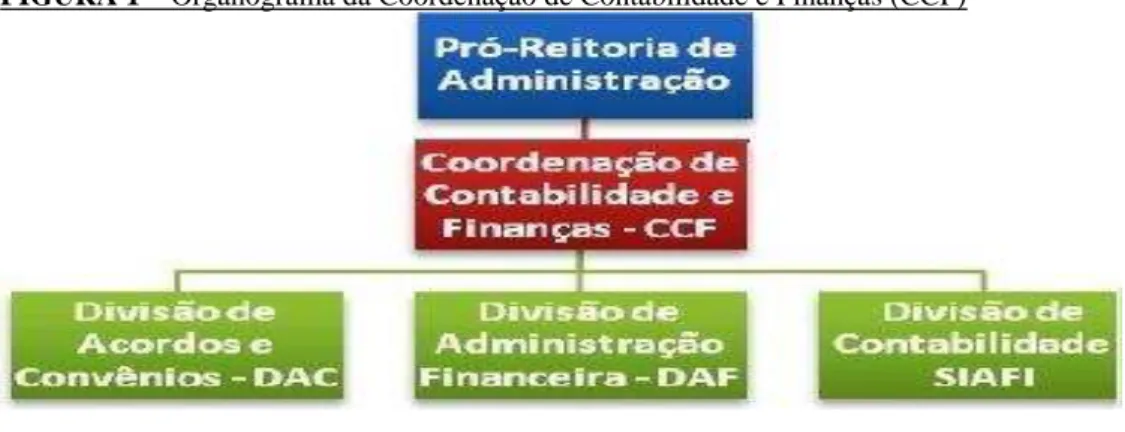 FIGURA 1  –  Organograma da Coordenação de Contabilidade e Finanças (CCF) 