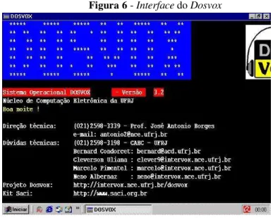 Figura 6 - Interface do Dosvox 