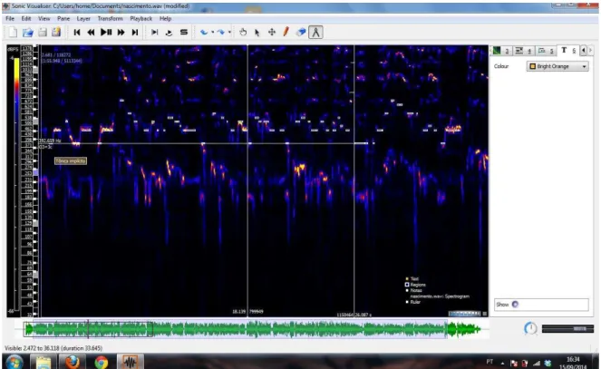 Fig. 13 Tela principal do Sonic Visualizer.