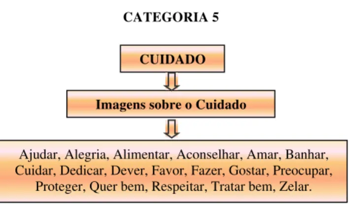 FIGURA 8. IMAGEM OU CAMPO DE REPRESENTAÇÃO SOCIAL SOBRE O CUIDADO,  SEGUNDO OS PORTADORES DE DIABETES DA UNIDADE BÁSICA DE SAÚDE 