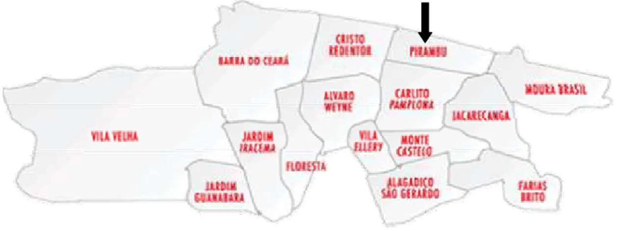 Figura 02. Mapa representativo Secretaria Executiva Regional I em Fortaleza-CE 