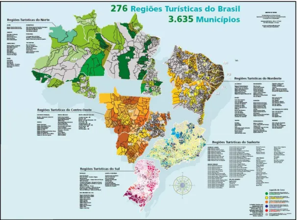 Figura 6: Mapa de Regionalização do Turismo do Brasil, 2009 