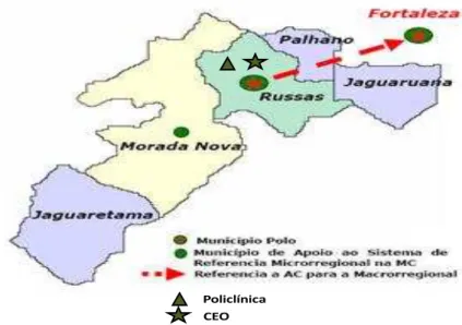 Figura 6. Mapa da região de Russas.  