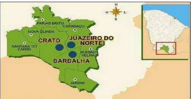 Figura 1 – Mapa da Região Metropolitana do Cariri 