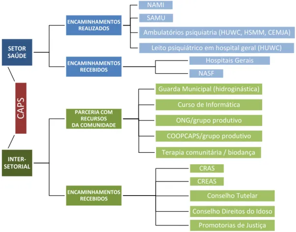 Figura 7 - Outras relações com setor saúde e intersetoriais: CAPS Prof. Frota Pinho 