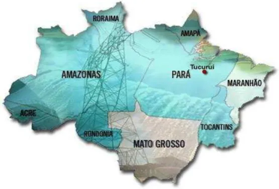 Figura 1 - Localização do município de Tucuruí, no Estado do Pará e na Região Norte do Brasil 