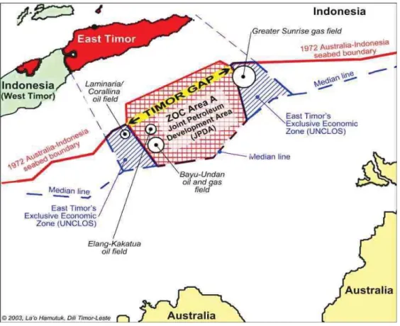 FIGURA 3 – Localização da JPDA–Timor-Gap. 