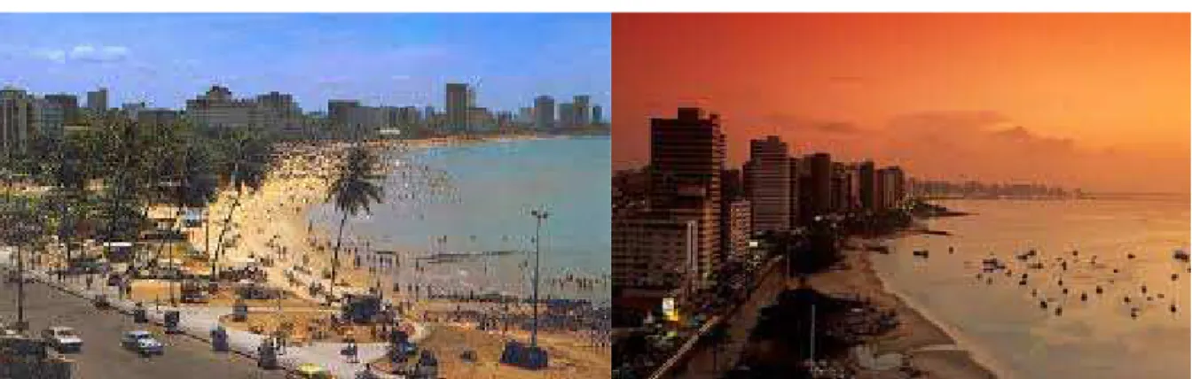 Figura 1 – Vistas da orla e da Avenida Beira-Mar em Fortaleza 