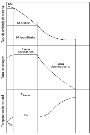Figura 3 – Representação ilustrativa dos diferentes tipos de secagem  Fonte: PINEDO, 2003 