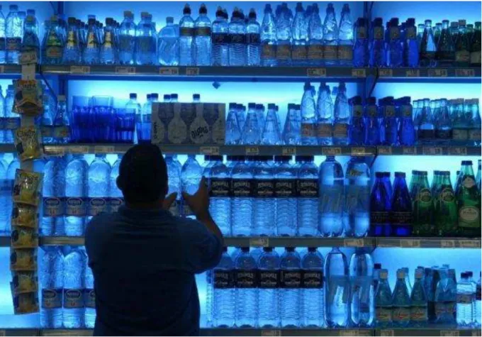 Figura 16 - Exemp lo de seção de água mineral no supermercado 