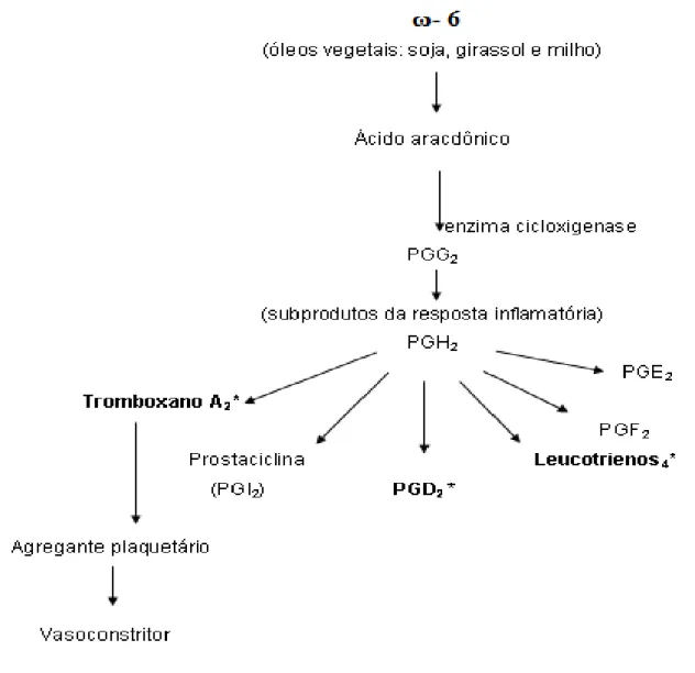 Figura  4  –   Mediadores  bioquímicos  potentes  envolvidos  na  inflamação,  infecção,  lesão  tecidual, modulação do sistema imune e agregação plaquetária