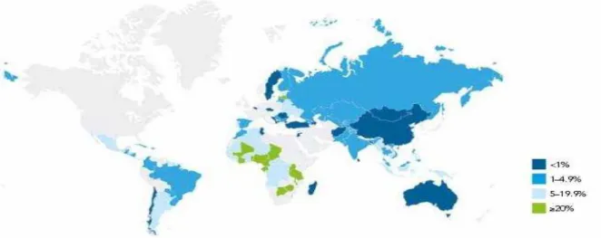 Figura 2  –  Prevalência de HIV entre mulheres profissionais do sexo, 2009-2003   