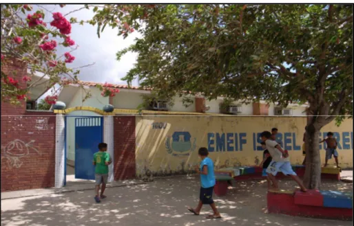 Foto 1 – Entrada da Escola Municipal Isabel Ferreira. 