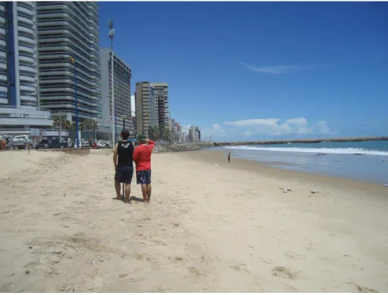 Figura 10: Visão geral da Praia dos Diários, município de Fortaleza, capital do estado do Ceará