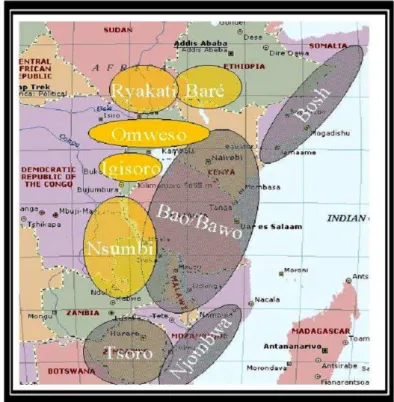 Figura 1 – Distribuição geográfica do Mancala IV na África Oriental 