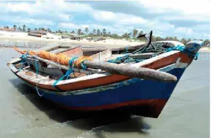 Figura 9 - Bote a pano na praia de Almofala-CE.