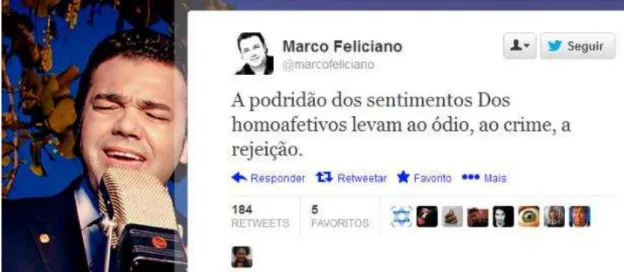 Figura 6 – Linha do Tempo com o número de tweets de Feliciano (@marcofeliciano)/ 