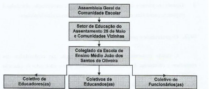 Figura 3 – Organicidade da Escola Estadual de Ensino Médio João dos Santos de Oliveira 