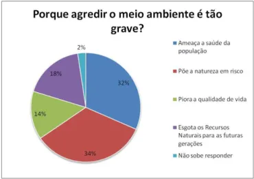Gráfico 8 – Questionamento sobre a gravidade das agressões ao Meio Ambiente. 