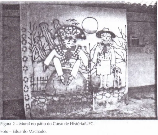 Figura 2 - Mural no pátio do Curso de História/UFC.