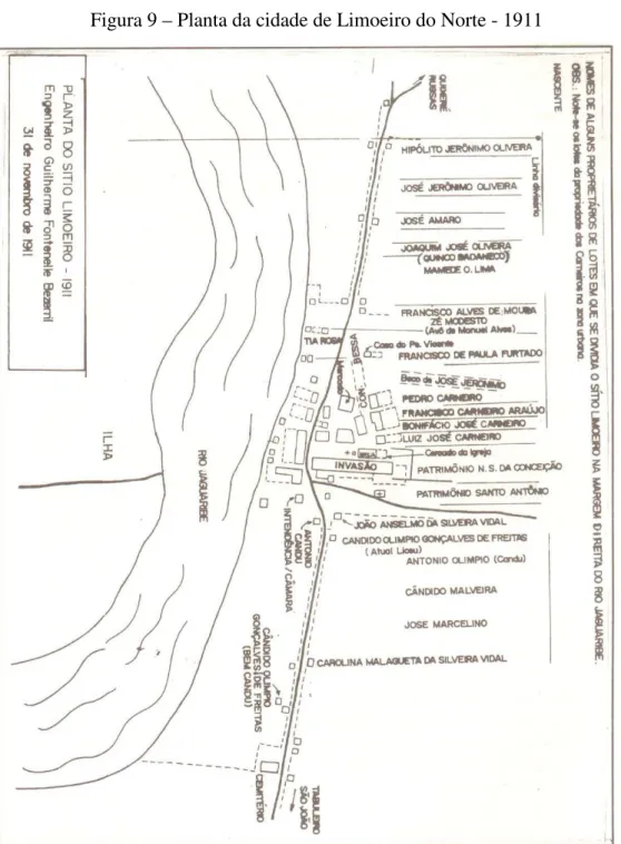Figura 9 – Planta da cidade de Limoeiro do Norte - 1911 