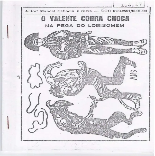 Figura 4  −  O valente cobra choca na pega do lobisomem. 